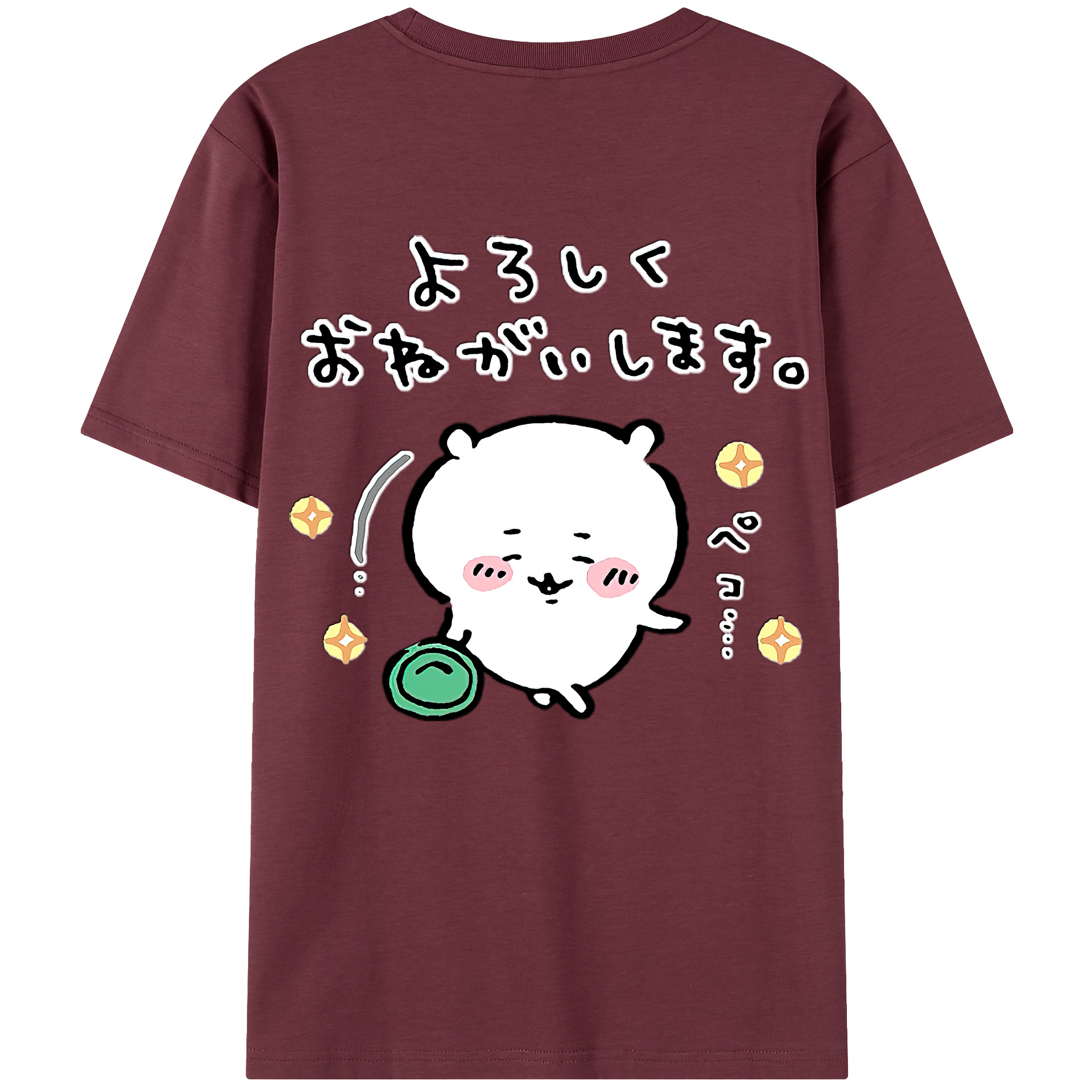 （画像用） ちいかわ ちいかわ Chii-kawa chiikawa 綿100％半袖Tシャツ（背面プリント）